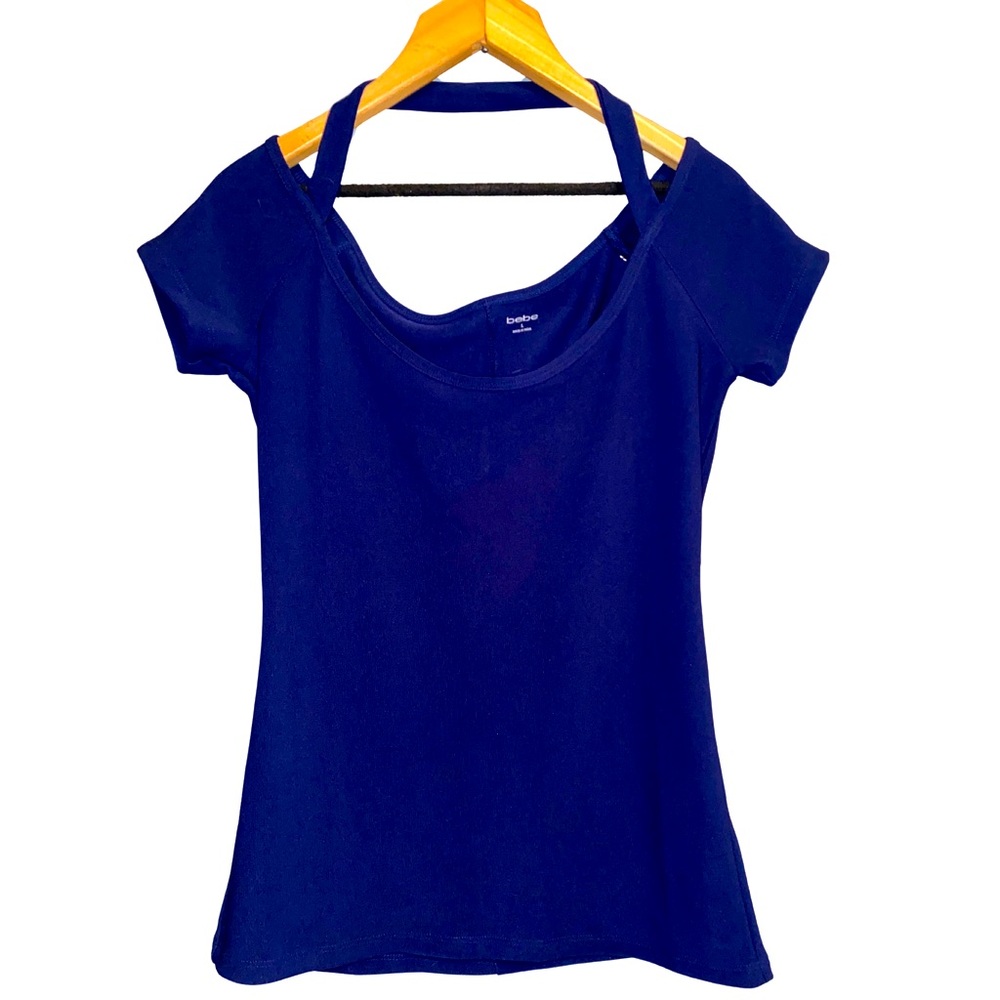 Blue bebe top in blue size L